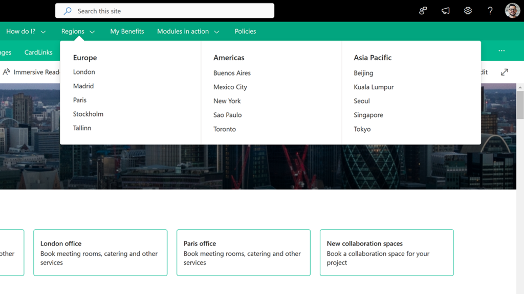 Sharepoint communication sites as intranet
