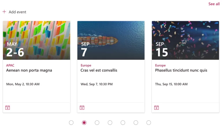Sharepoint event & calendar