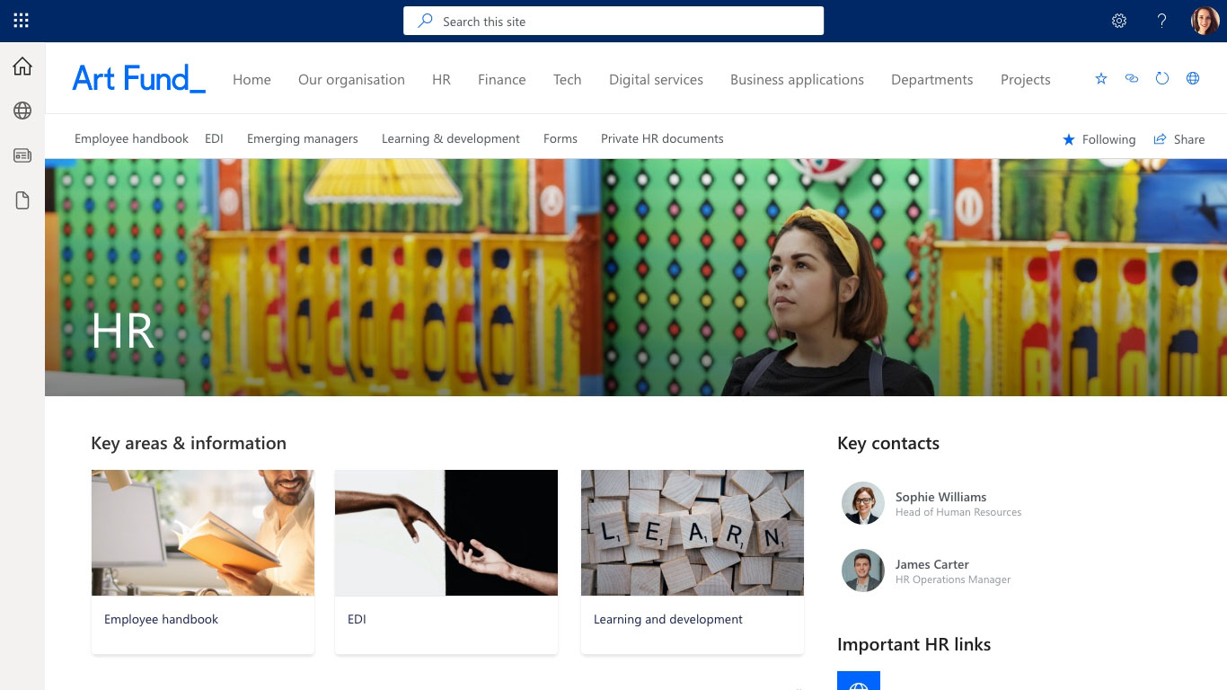 ArtFund department page